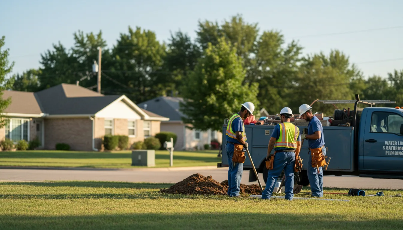 Residential water line and bathroom plumbing service in Westphalia, KS